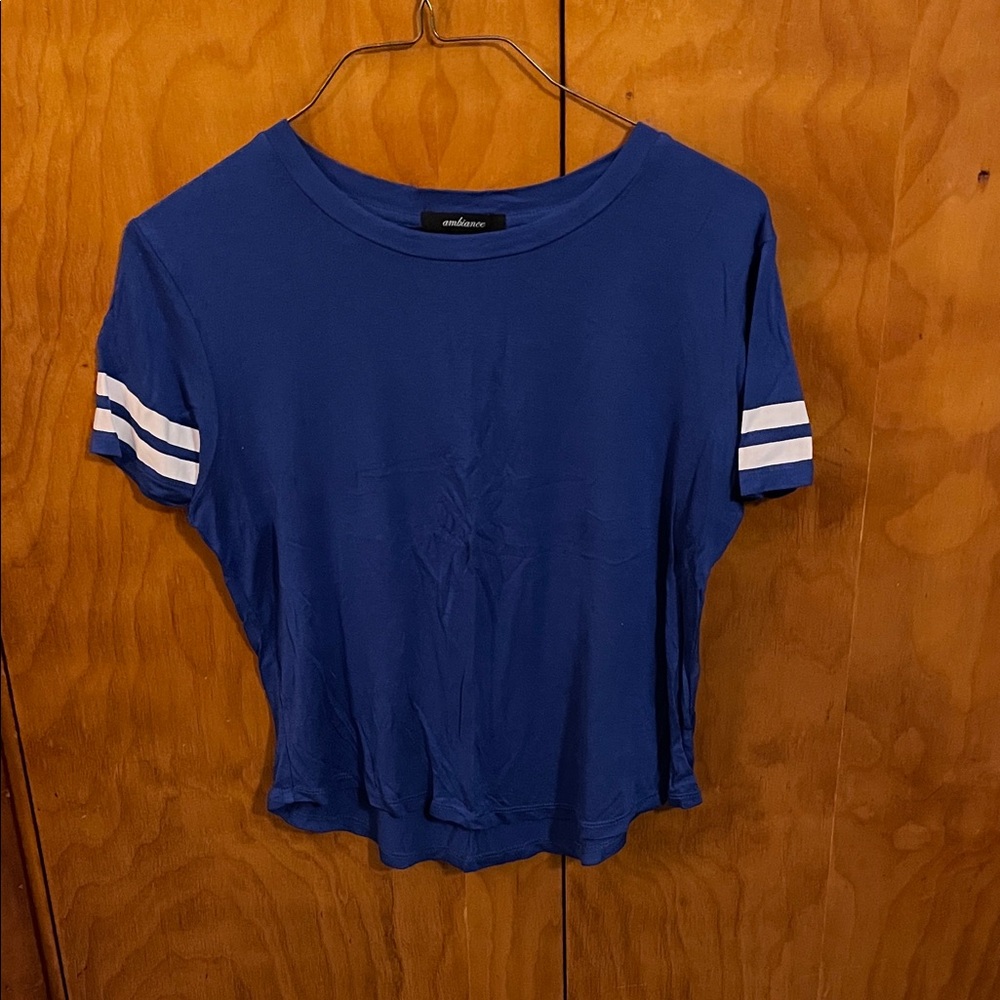 Ambiance Royal Blue Tee with White Stripes